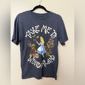 Disney Take Me to Wonderland Alice Graphic T-Shirt in navy